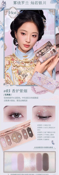 5-Color Pressed Glitter Eyeshadow Palette