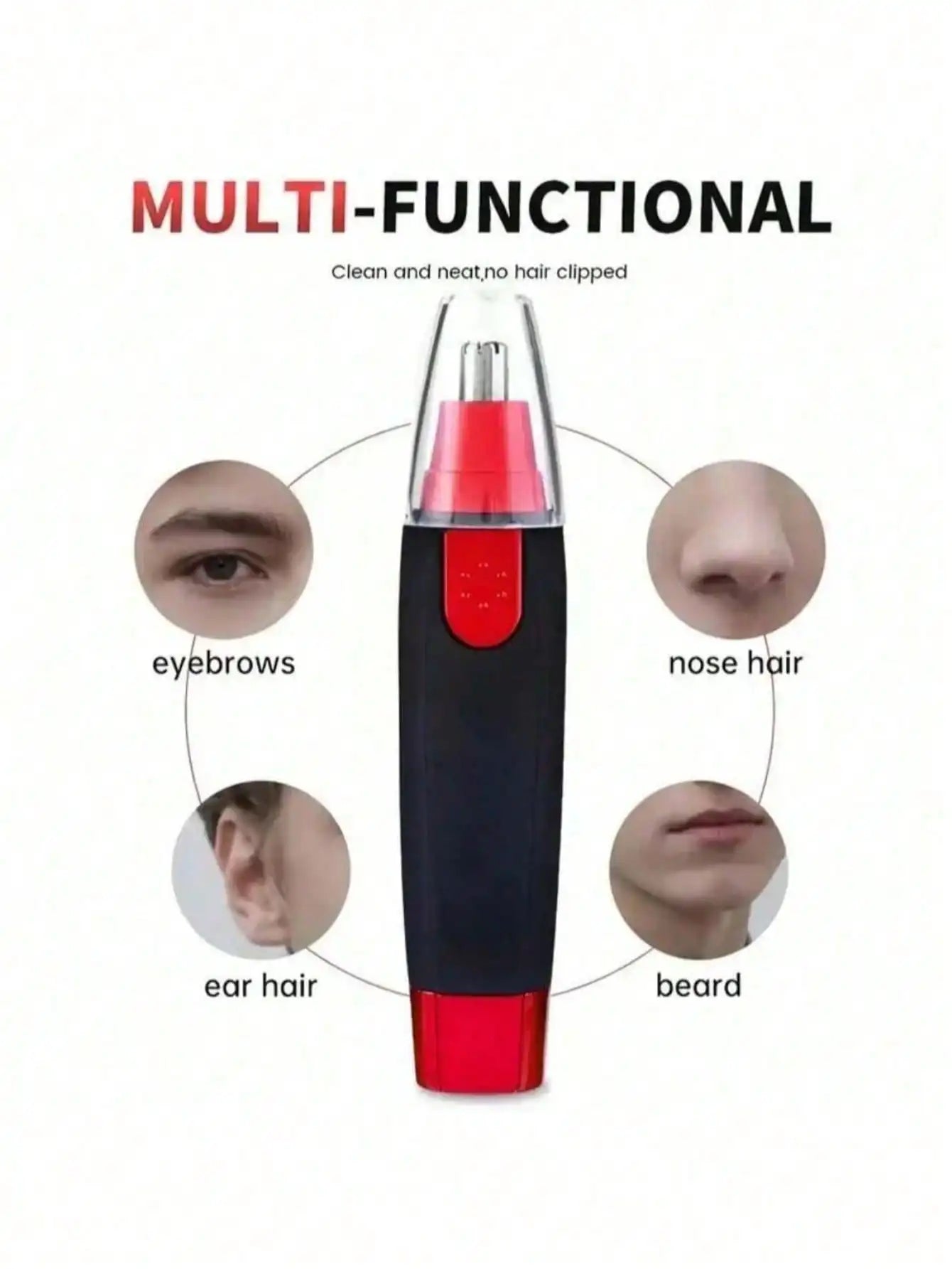 Electric Nose and Ear Hair Trimmer for Painless Grooming - 4