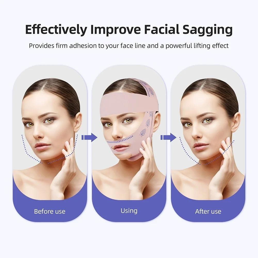 Reusable V-Line Face Slimming and Chin Lifting Strap - 24