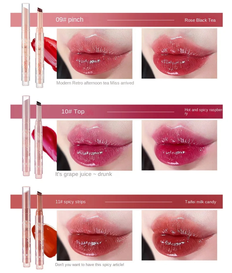 Mirror Shine Heart Shape Moisturizing Lipstick Pencil - 16