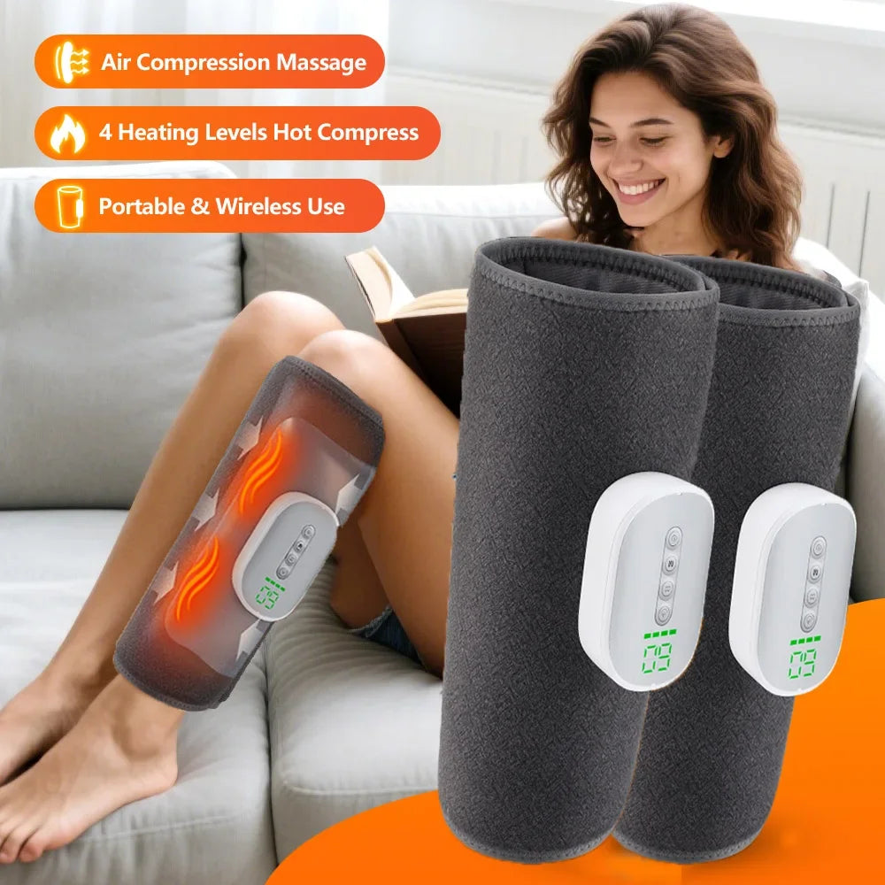 Wireless Heated Air Compression Leg Massager