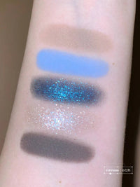 5-Color Mermaid Eyeshadow Palette for Long-Lasting Shimmer