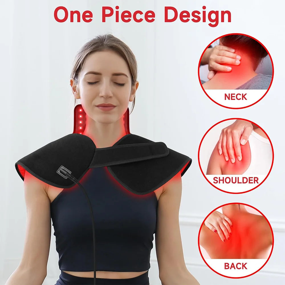 Red Light Therapy Shoulder and Neck Pain Relief Wrap - 4