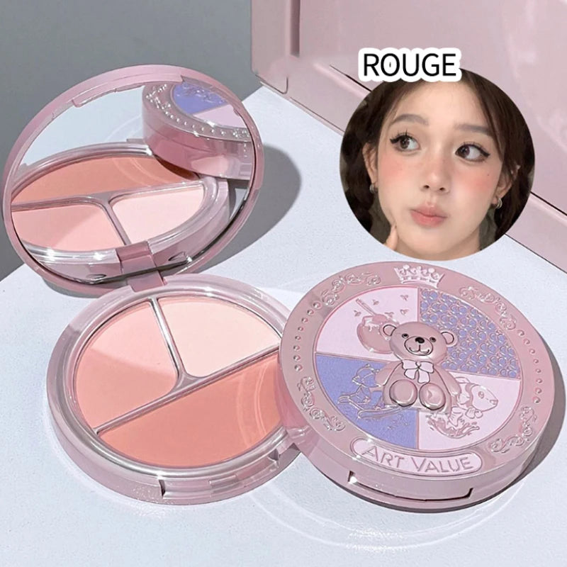 Bear Knight Trio Blush Palette for Flawless Makeup - 5