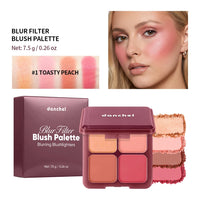 4-Color Soft-Focus Blurring Blush Palette