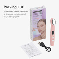 Heated Eye Massager Wand for Dark Circles and Puffiness