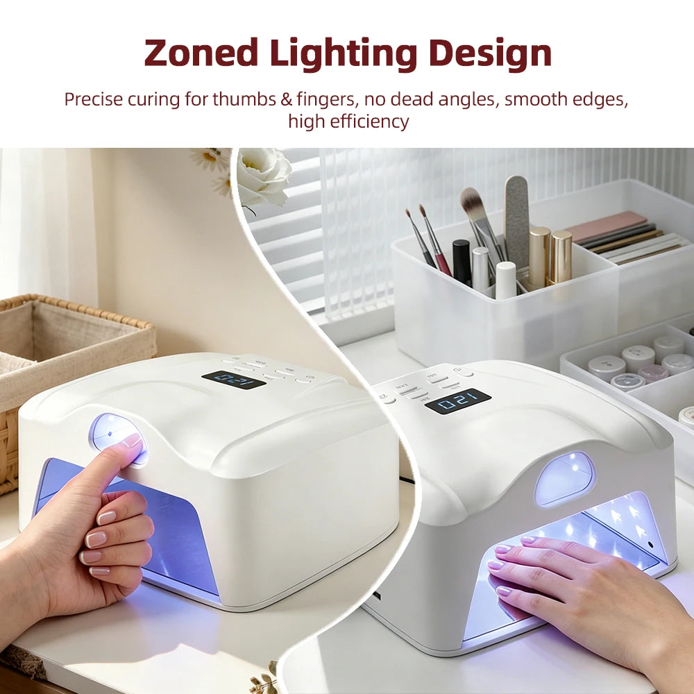 Dual-Mode Professional Gel Nail Dryer with Auto Sensor - 12