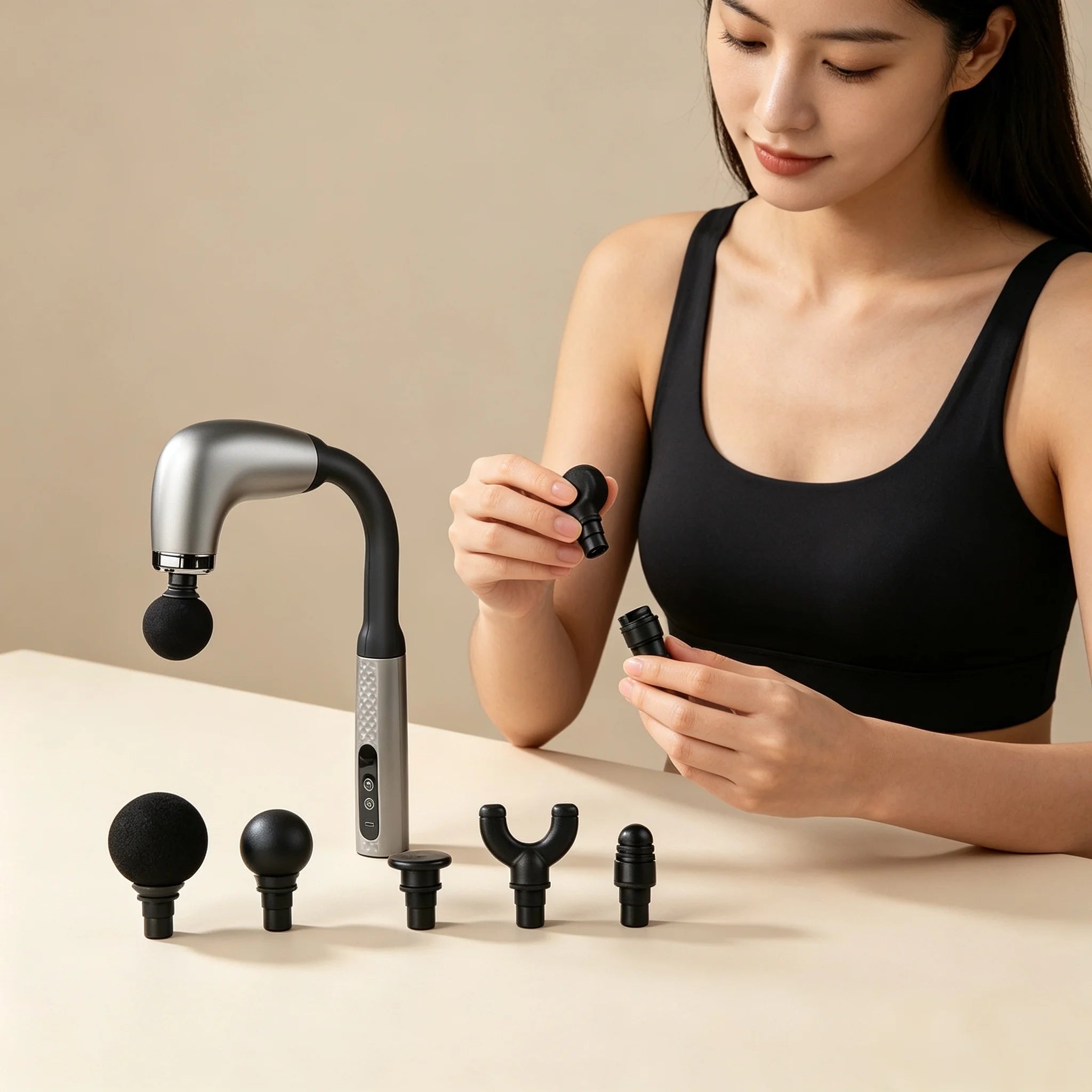 Long Handle Rechargeable Deep Tissue Massage Gun - 4