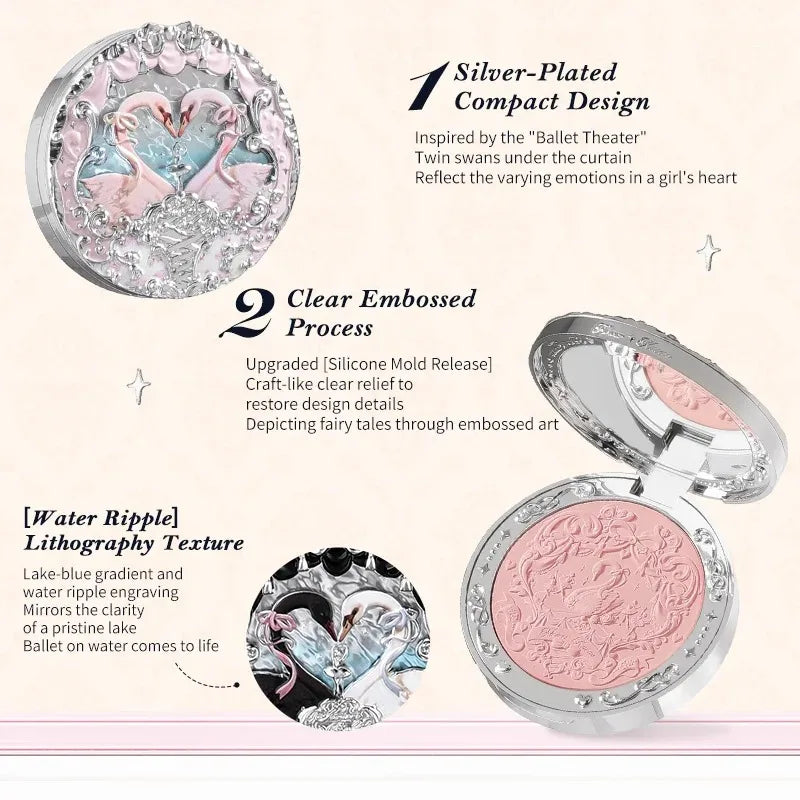 Embossed Matte Pressed Powder Blush for Natural Radiant Glow - 12