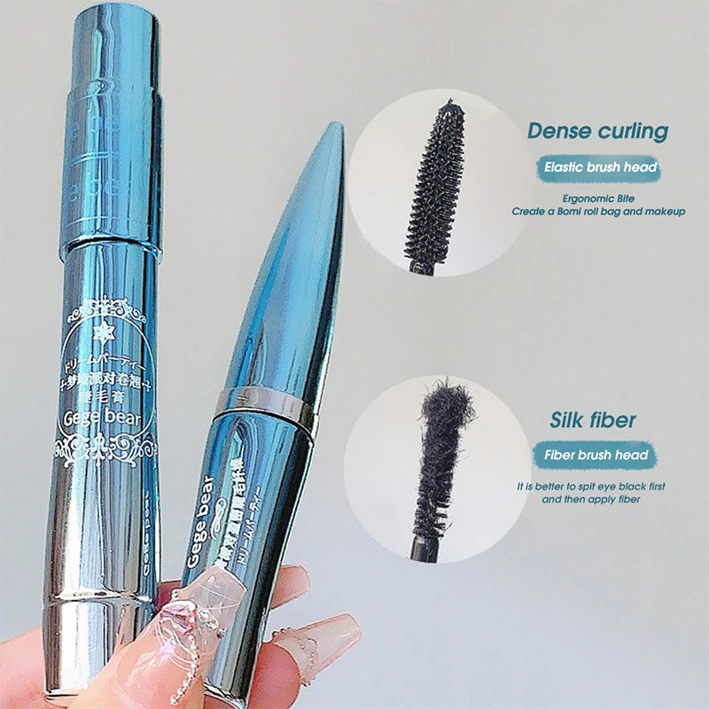 Waterproof Lengthening and Curling Fiber Mascara Set - 4