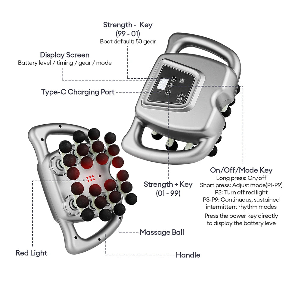 24-Head Deep Tissue Percussion Muscle Massage Gun - 8