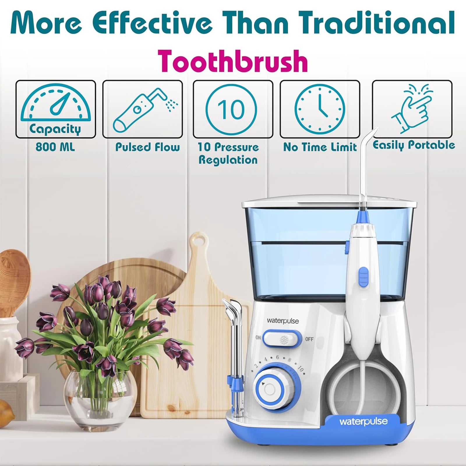 Electric Dental Water Flosser with 800ML Tank - 2