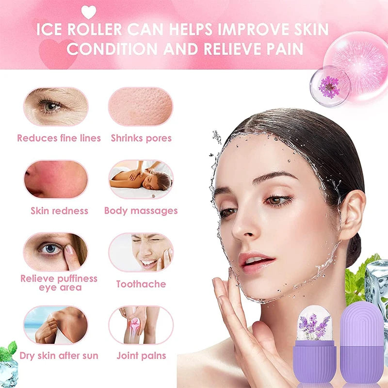 Facial Ice Roller for Skin Tightening and Puffiness Relief - 12