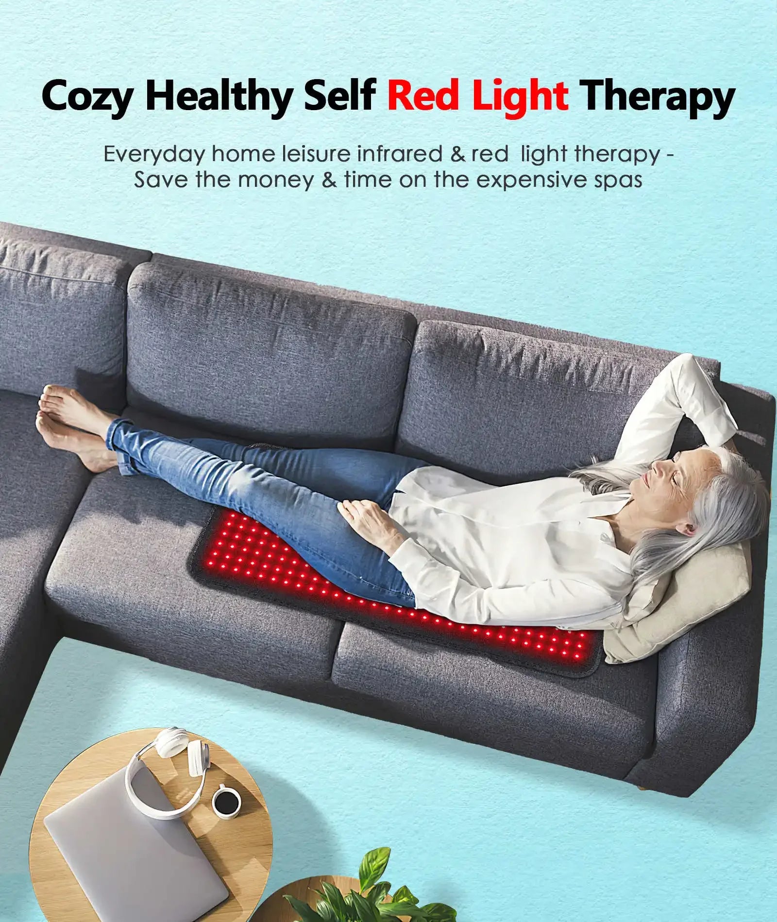Infrared Red Light Therapy Heating Pad for Full Body Pain Relief - 10