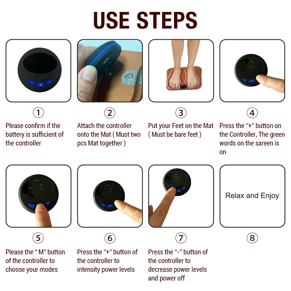 Electric Pulse Foot Massager Mat for Muscle Relief - 11