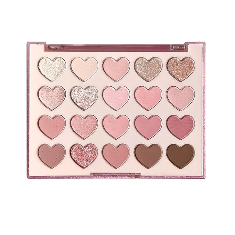 20-Color Heart-Shaped Eyeshadow Palette - 33