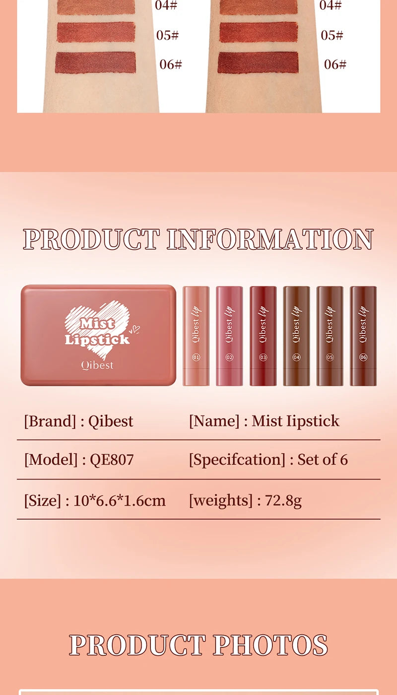 Waterproof Matte Lipstick Pencil Set - 15