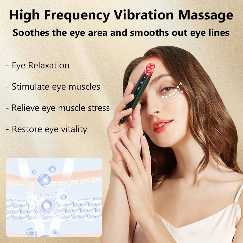 EMS Microcurrent Eye Massager for Wrinkles and Dark Circles - 8