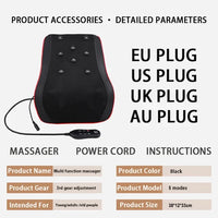 Electric Heated Shiatsu Neck and Back Massage Pillow