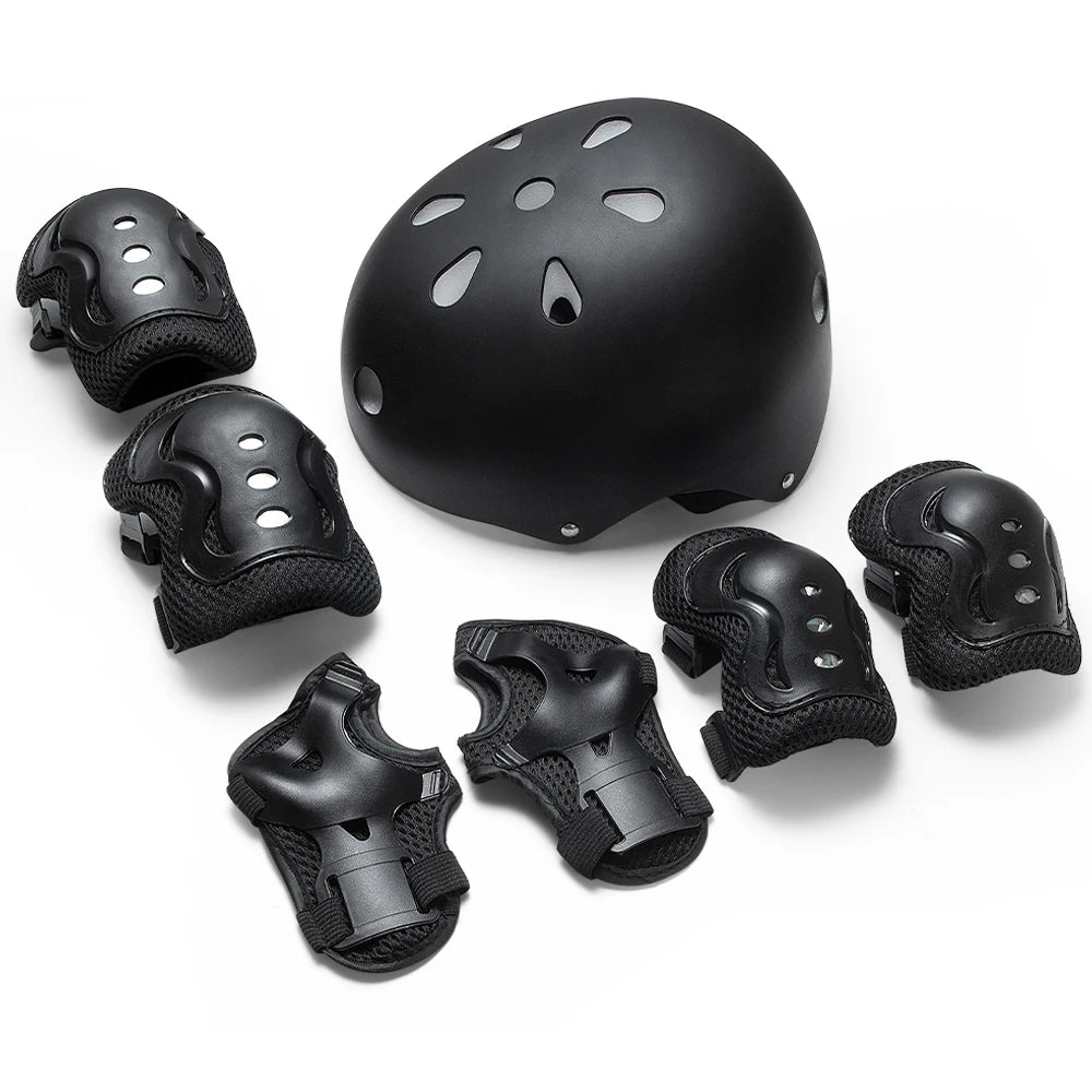 Kids Protective Helmet and Safety Gear Set - 8