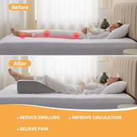 Memory Foam Leg Elevation Wedge Pillow for Sleep and Recovery
