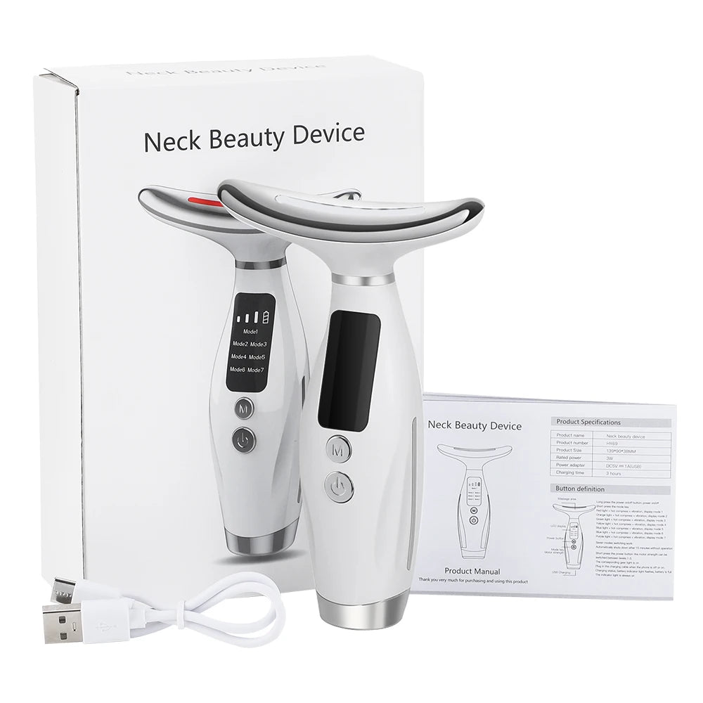 7-Color LED Neck and Face Lifting Massager - 12