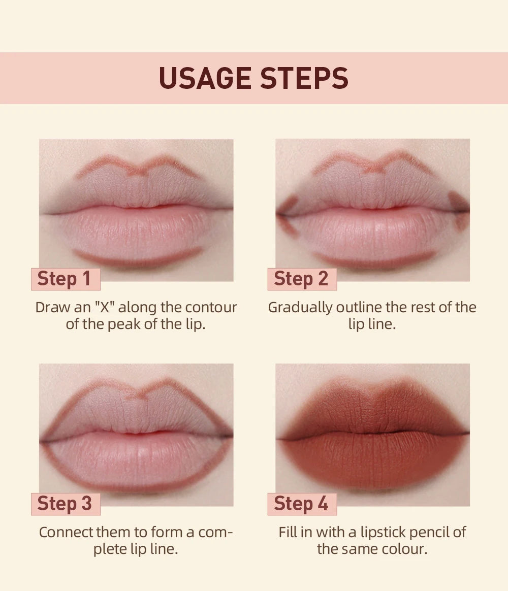 Matte Lipstick and Lip Liner Duo Set - 20