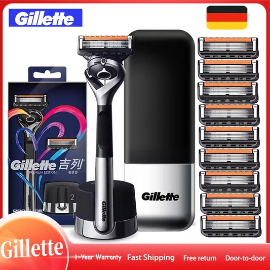 5-Blade Precision Shaving Razor with Magnetic Stand