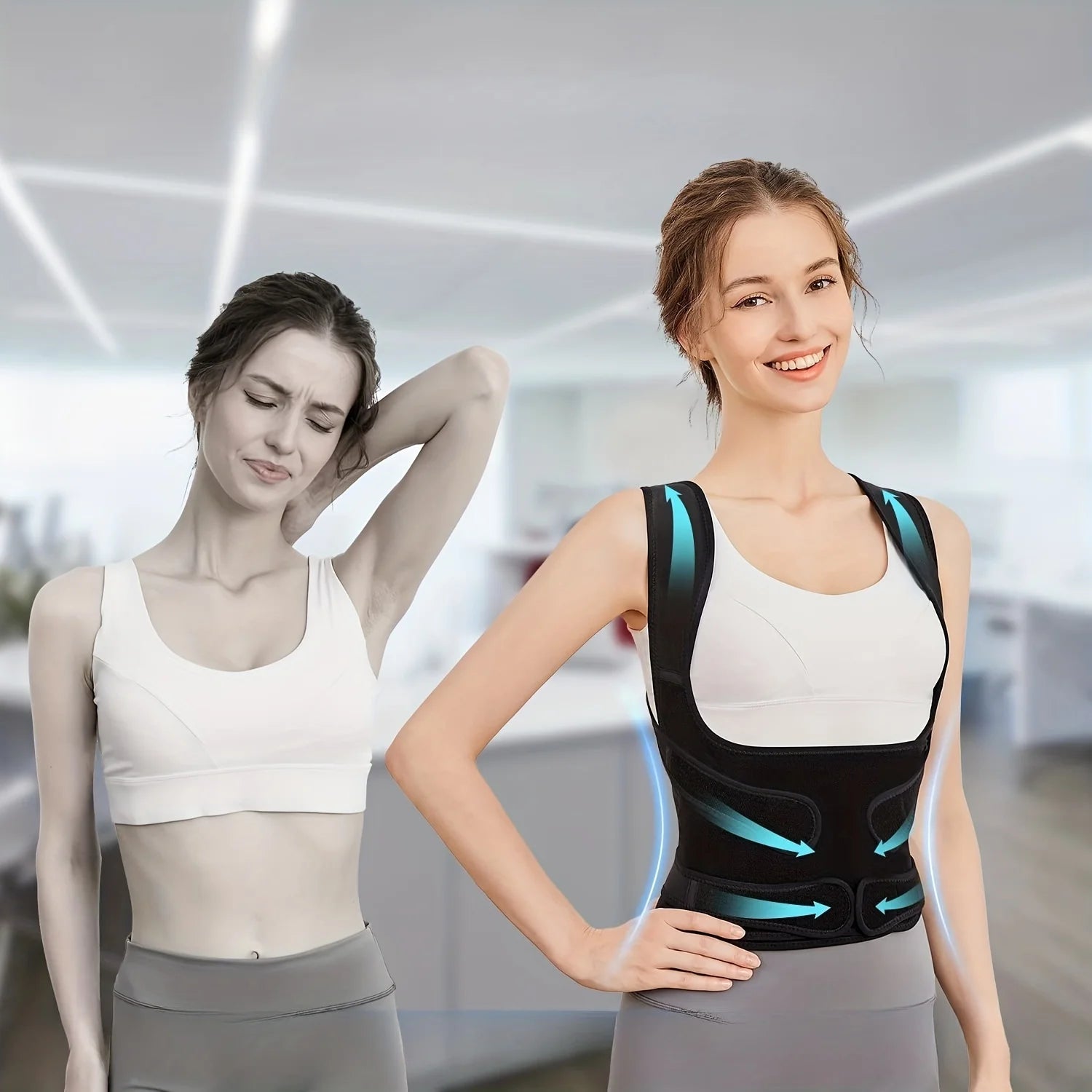 Adjustable Back Posture Corrector for Pain Relief - 3