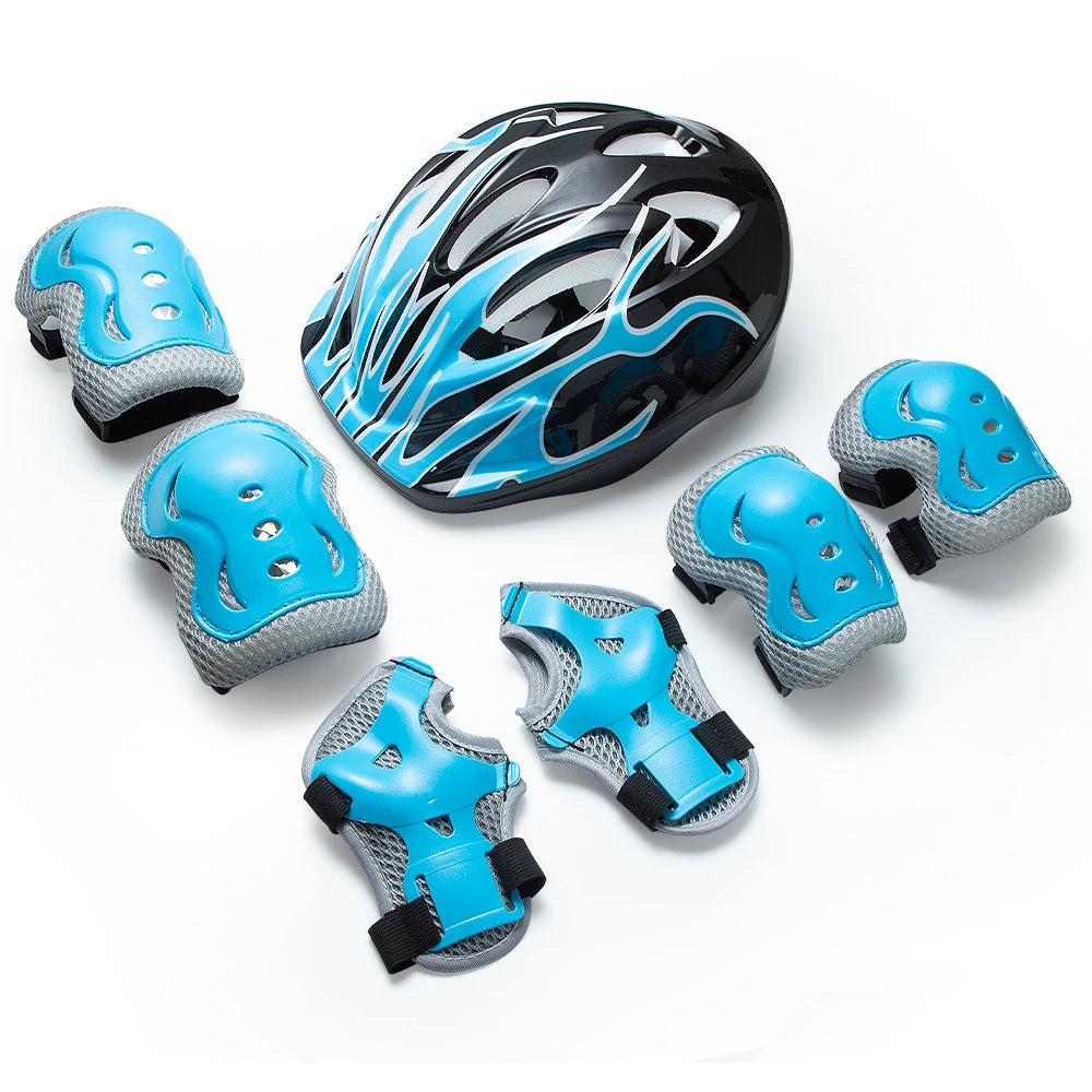 Kids Protective Helmet and Safety Gear Set for Ages 3-10 - 11