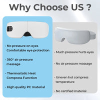 Smart Heated Eye Massager for Fatigue and Sleep Relief