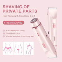 2-in-1 Waterproof Electric Bikini and Body Trimmer