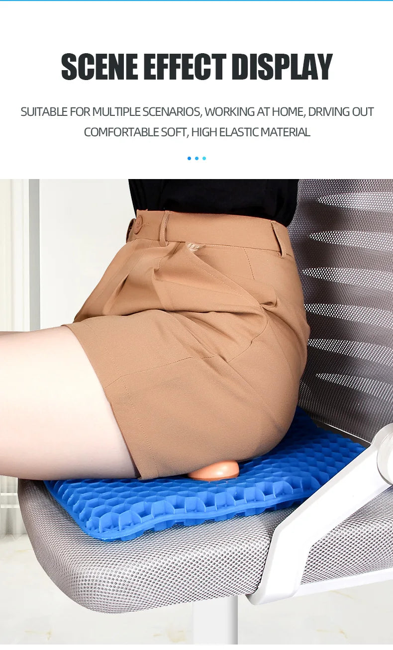 Breathable Honeycomb Gel Seat Cushion for Car and Office - 15