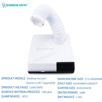 60W Dental Lab Dust Collector with LED Light