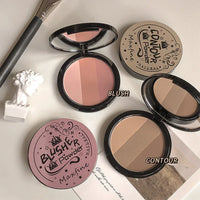 3-Color Matte Face Contouring Powder Palette
