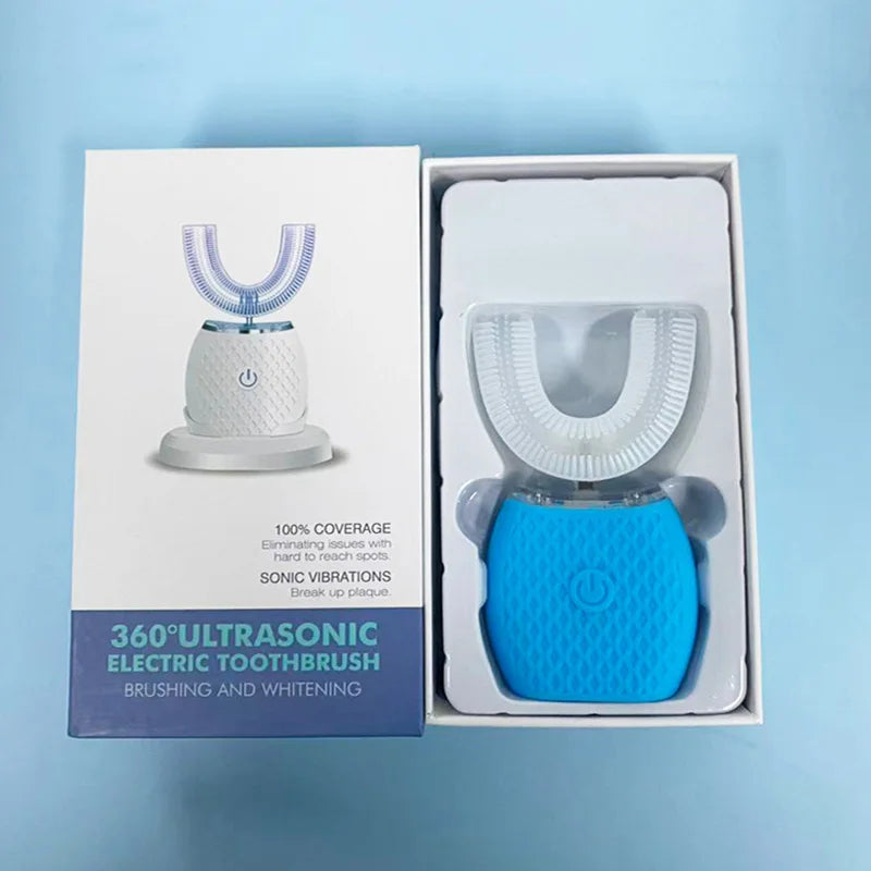 360-Degree Hands-Free U-Shaped Electric Toothbrush - 16