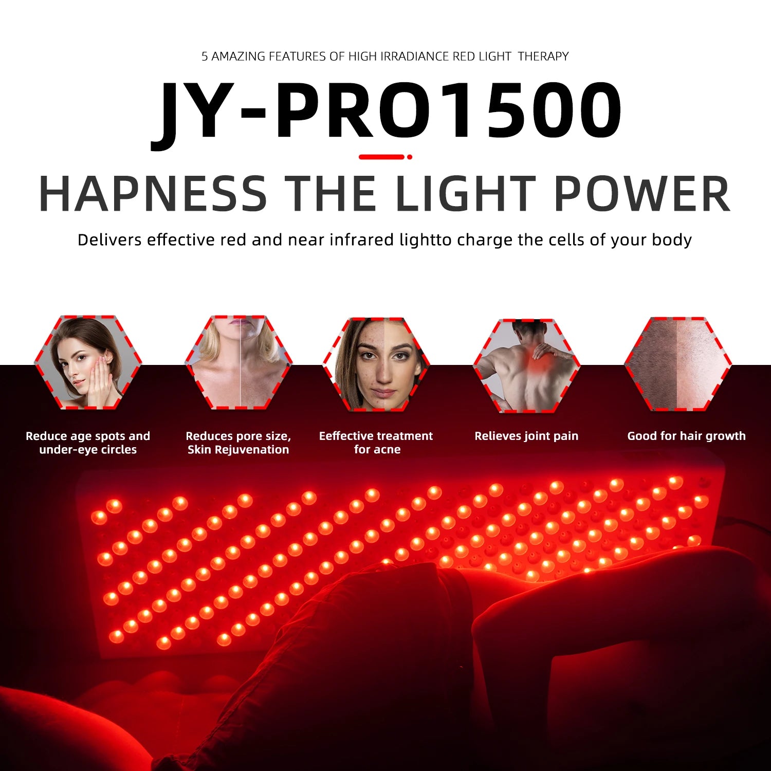 Professional Red Light Therapy Panel for Skin and Recovery - 5