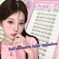 Self-Adhesive Cluster Eyelashes for Effortless Daily Makeup