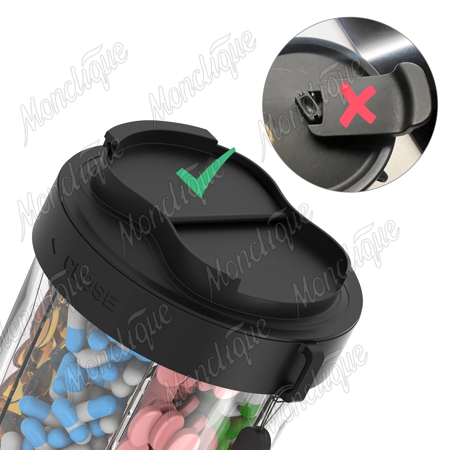 7-Day Portable Pill Organizer Cup for Vitamins and Supplements - 11