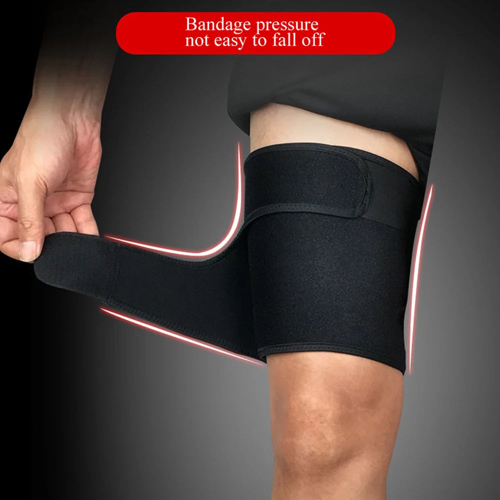 Adjustable Compression Thigh Brace for Muscle Support and Pain Relief - 17