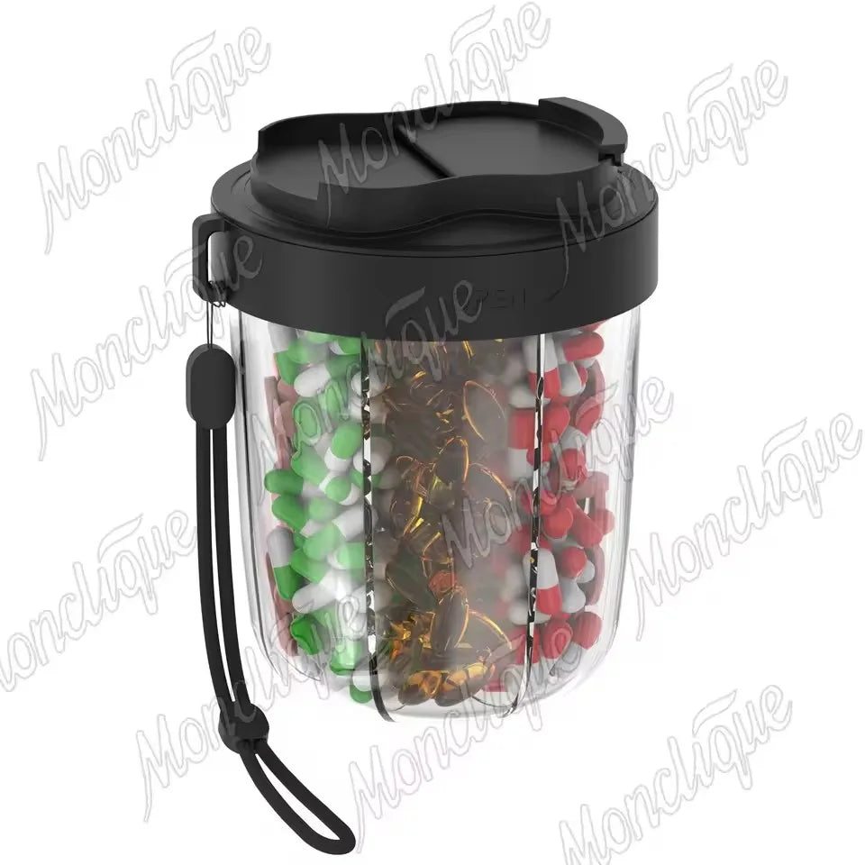 7-Day Portable Pill Organizer Cup for Vitamins and Supplements - 20