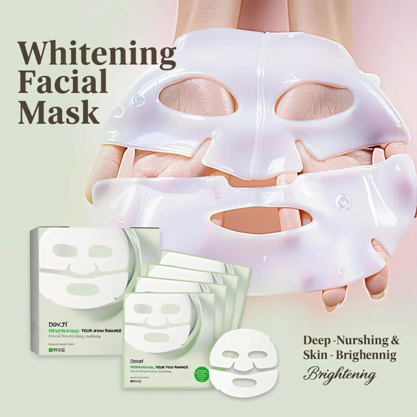 Collagen CICA Soothing Facial Mask for Deep Hydration - 1