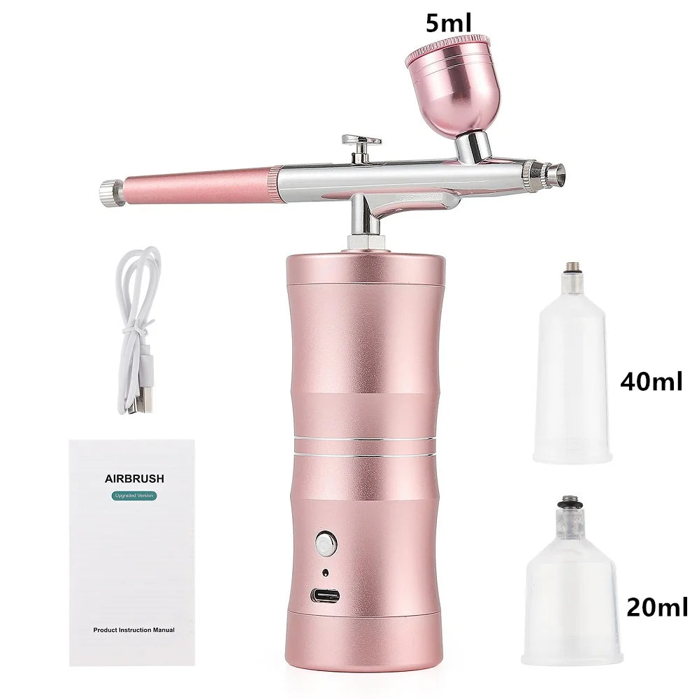 Portable Mini Airbrush Kit for Nail Art and Makeup - 90