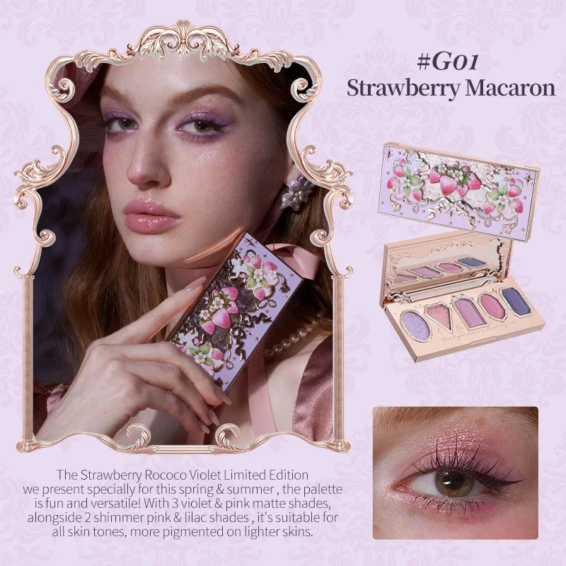 Five-Color Strawberry Eyeshadow Palette - 18