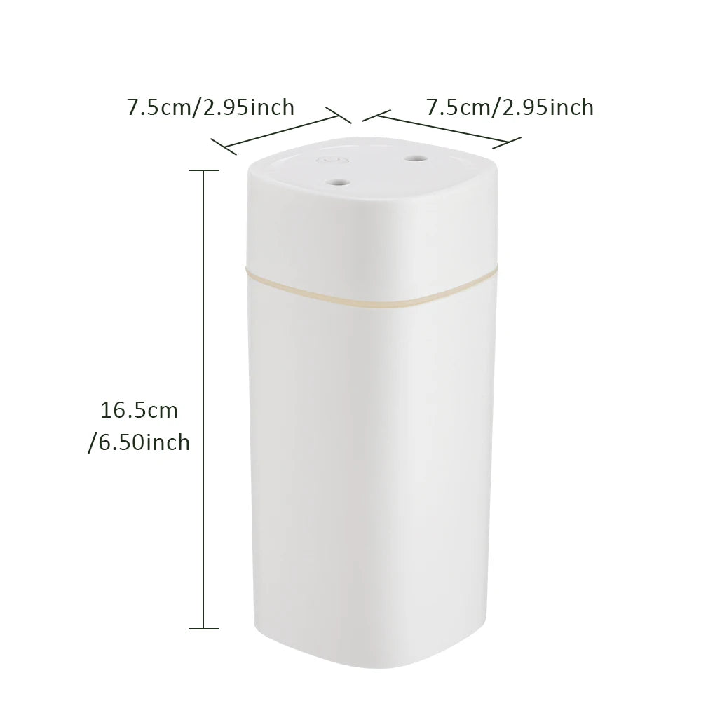 600ml Dual-Mist Portable Air Humidifier for Home and Car - 10