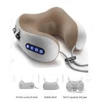 Portable Heated U-Shaped Neck Massage Pillow