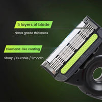 5-Blade Exfoliating Manual Razor for Men