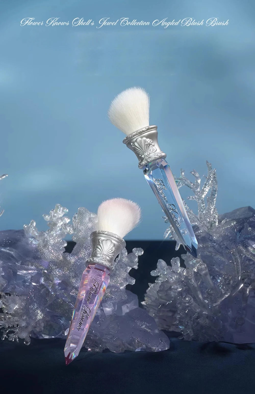 Angled Crystal Makeup Brush for Blush and Contour - 7