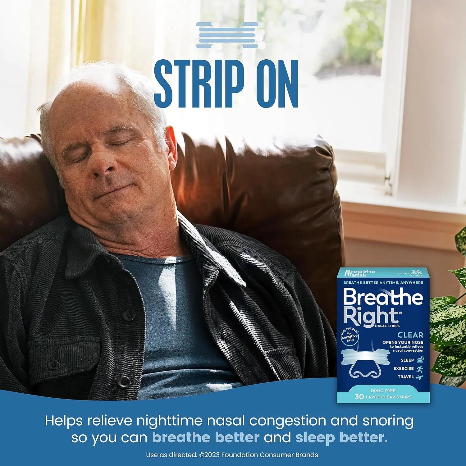 Extra Strength Nasal Strips for Congestion and Snoring Relief - 2
