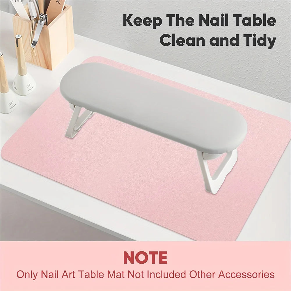 Foldable Waterproof Manicure Desk Mat and Hand Rest - 13